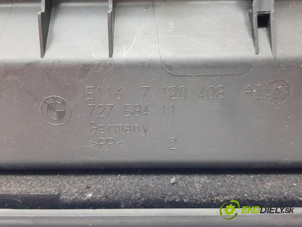 BMW E91  2005 120kW   1995 Priehradka, kastlík spolujazdca 51167120408 (Priehradky, kastlíky)