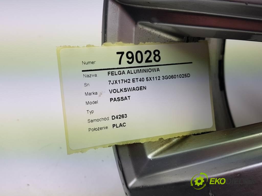 VOLKSWAGEN PASSAT  2015 110kW B8 1968 disk 7JX17H2 ET40 5X112 3G0601025D (Hliníkové)