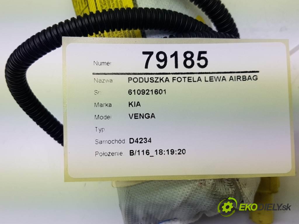 KIA VENGA   2016 90 kW    1396 AirBag sedačky ľavá strana airbag 610921601
