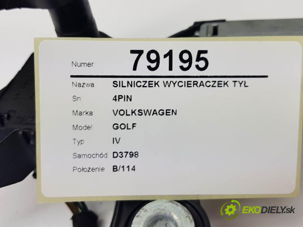 VOLKSWAGEN GOLF IV 1998 50kW IV 1896 motorek stěračů zadní část 4PIN