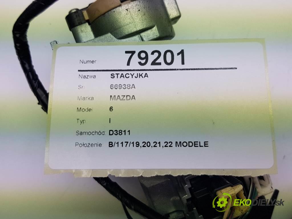 MAZDA 6 I 2003 104kW I 1999 spinačka 66938A (Spínacie skrinky a kľúče)