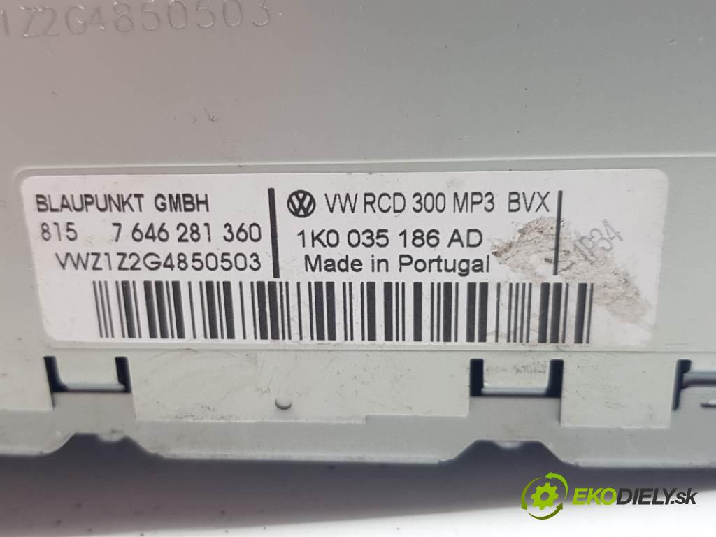 SKODA OCTAVIA II II 2007 77kw II 1896 RADIO 1K0035186AD (Audio zariadenia)