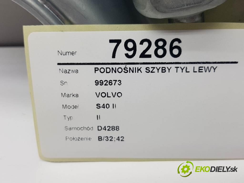VOLVO S40 II II 2009 80kw II 1560 mechanismus okna zadní část levý 992673