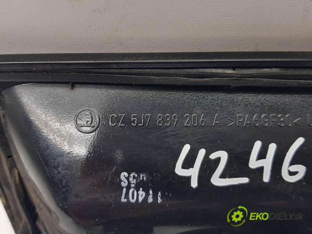 SKODA ROOMSTER I 2008 77kw I 1598 Kľučka vonkajšia zad pravá 5J7839206A