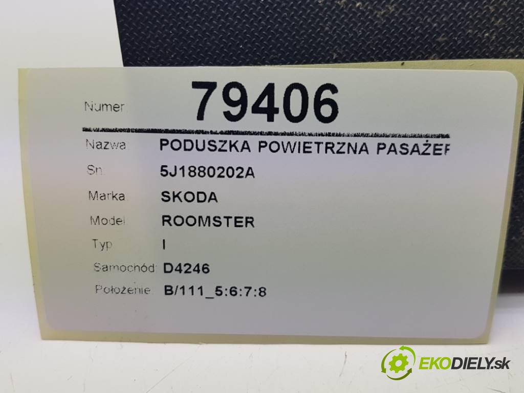 SKODA ROOMSTER I 2008 77kw I 1598 AirBag spolujazdca airbag 5J1880202A