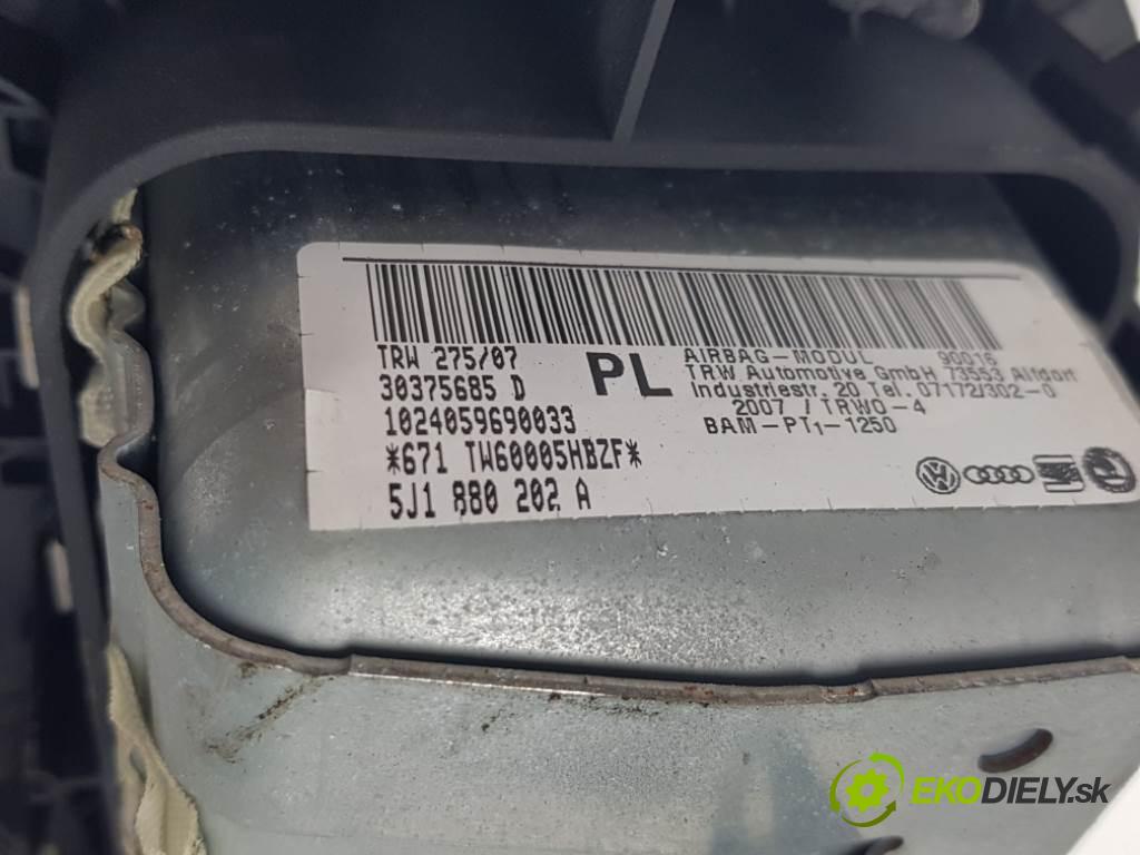 SKODA ROOMSTER I 2008 77kw I 1598 AirBag spolujazdca airbag 5J1880202A