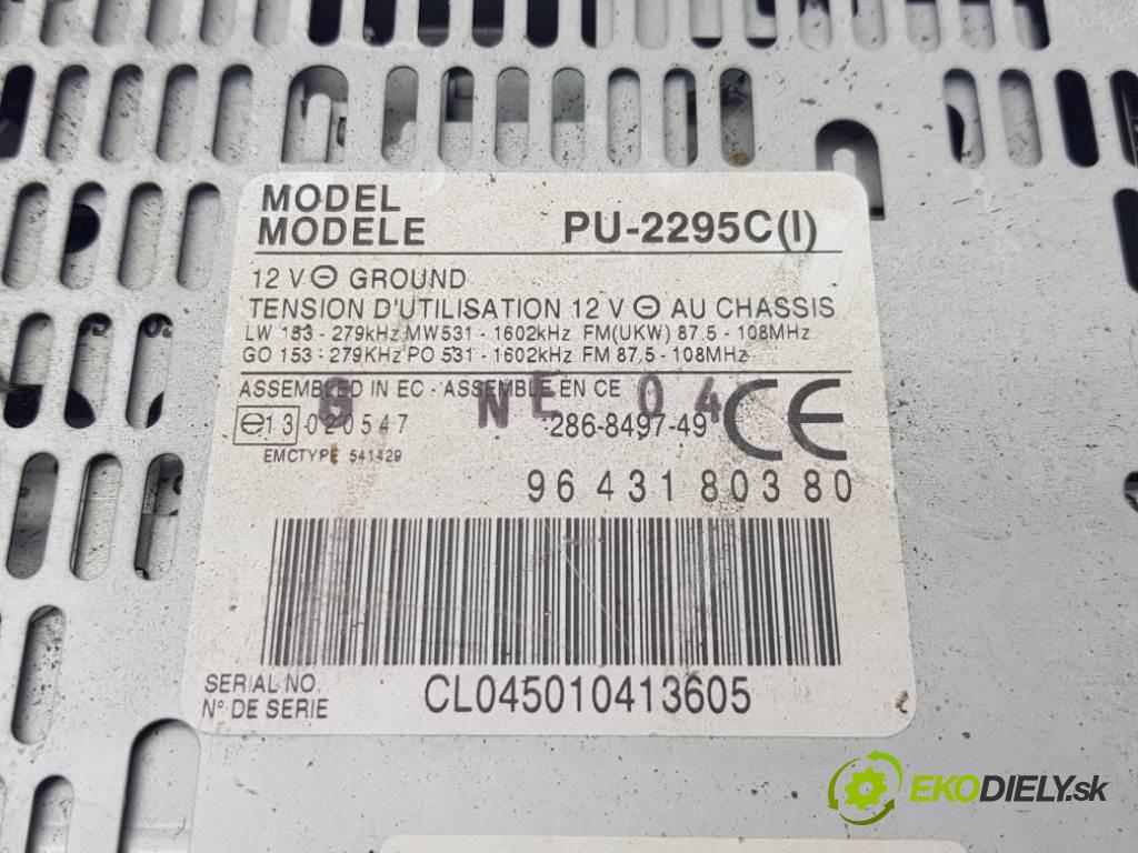 CITROEN XSARA LIFT 2002 80kw LIFT 1586 RADIO 9643180380 (Audio zariadenia)