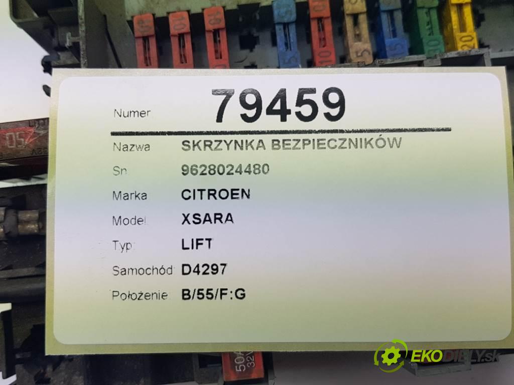 CITROEN XSARA LIFT 2002 80kw LIFT 1586 skříňka poistková 9628024480 (Pojistkové skříňky)