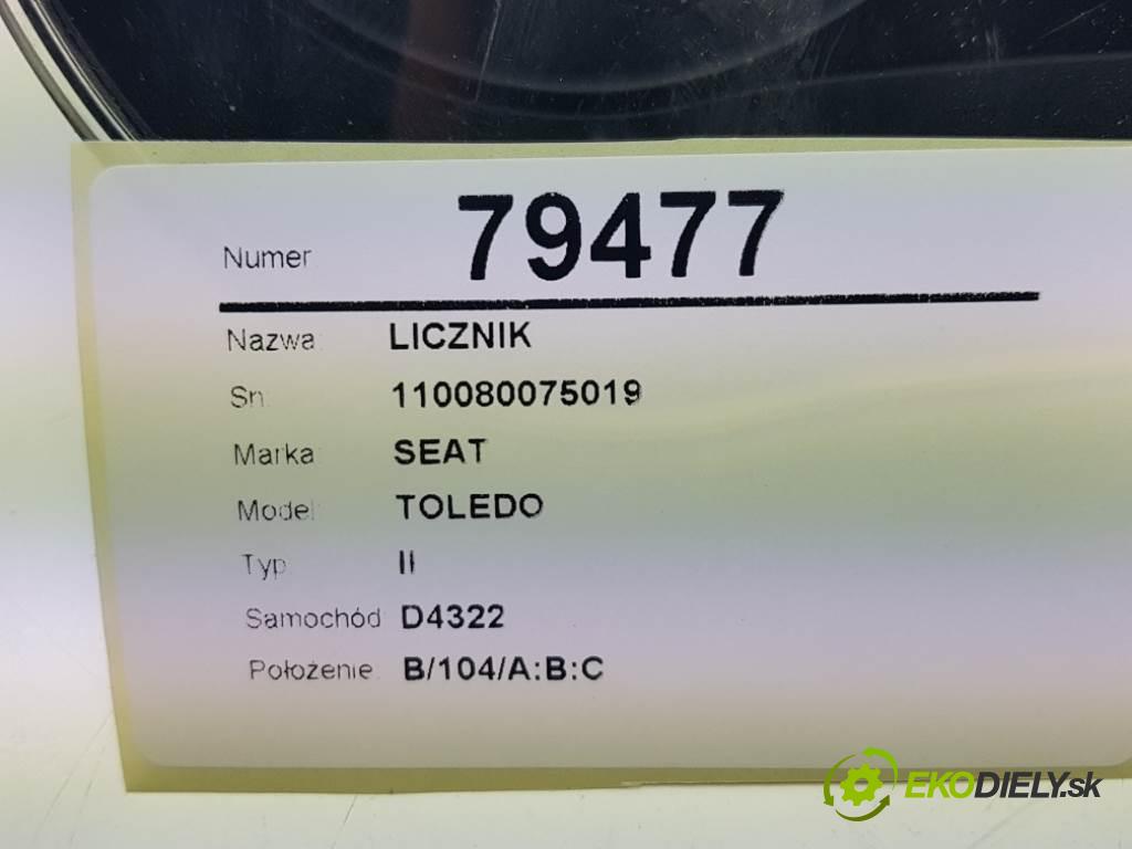 SEAT TOLEDO II 2000 90KM II 1896 Prístrojovka 110080075019 (Prístrojové dosky, displeje)