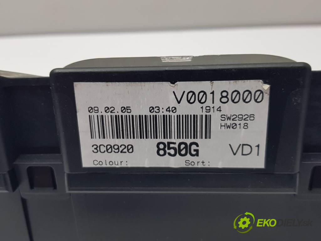 VOLKSWAGEN PASSAT B6 2005 140 kW B6 1968 Prístrojovka 3C0920850G (Prístrojové dosky, displeje)