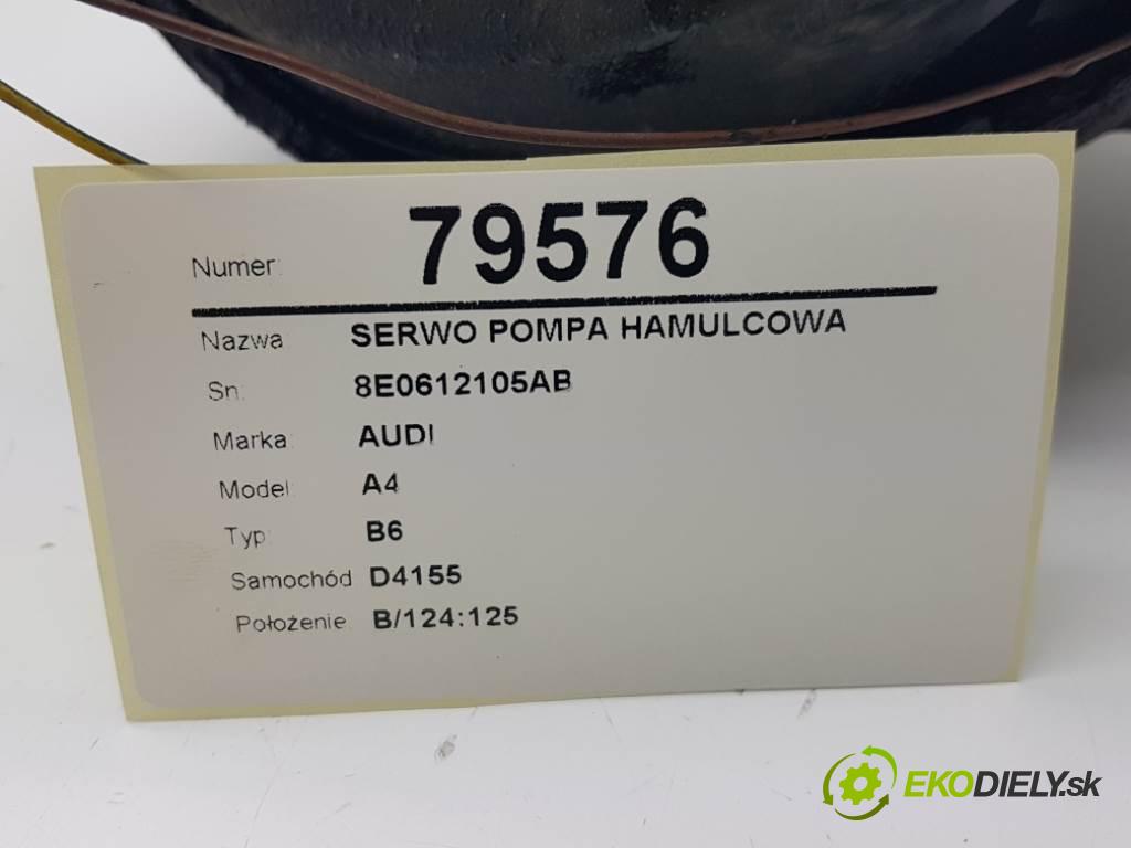 AUDI A4 B6 2004 96kW B6 1896 posilovač pumpa brzdová 8E0612105AB (Posilovače brzd)