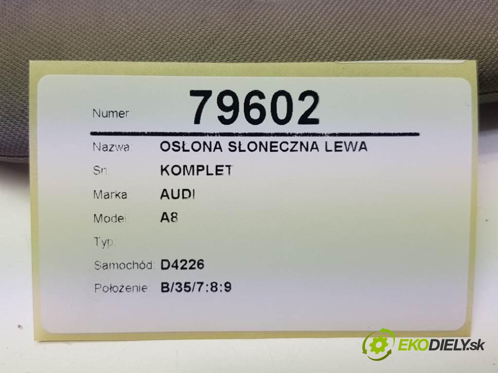 AUDI A8  1999 191kW    3697 Clona SLUNNÝ: ľavá strana KOMPLET