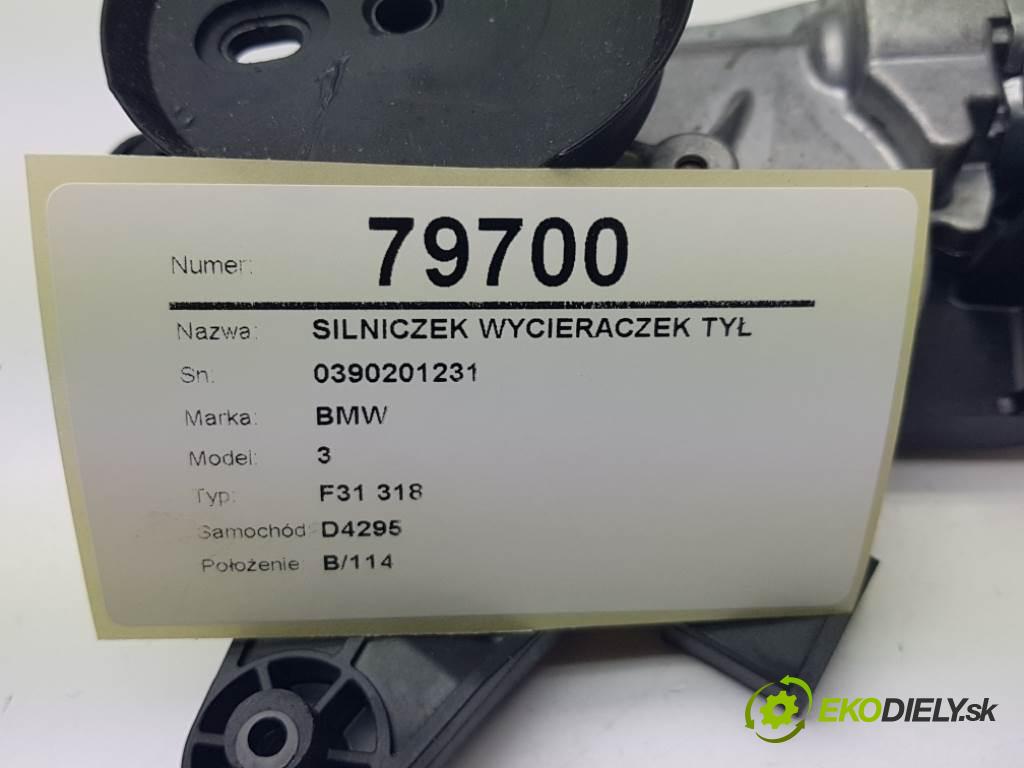 BMW 3 F31 318 2013 105kW F31 318 1995 motorek stěračů zadní část 0390201231