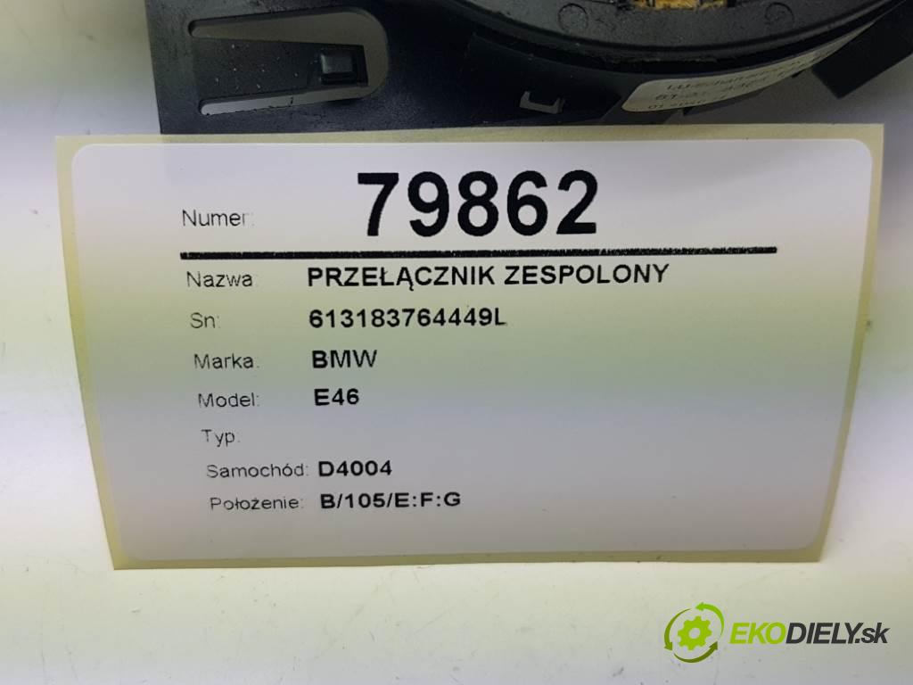 BMW E46   2002 87kW    1895 Prepínač kombinovaný 613183764449L (Prepínače, spínače, tlačidlá a ovládače kúrenia)