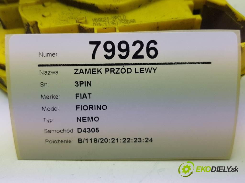 FIAT FIORINO NEMO 2008 55kW NEMO 1248 zámok přední část levý 3PIN