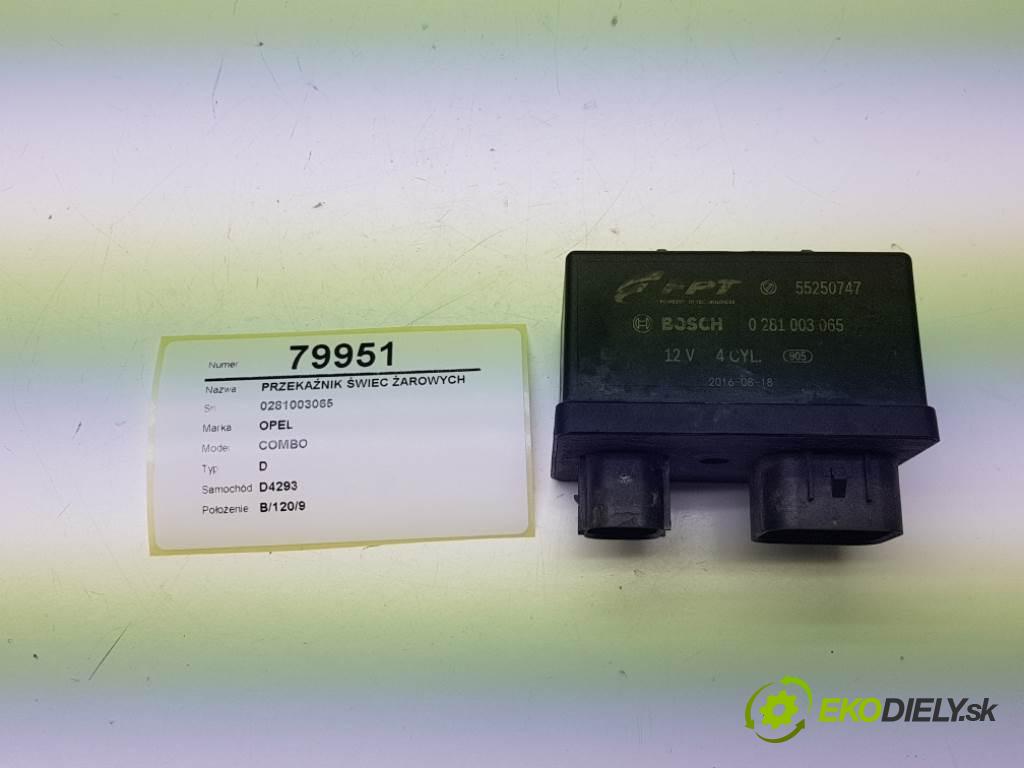 OPEL COMBO D 2016 70 kW D 1248 relé sviečok žhavenia 0281003065 (Relé)
