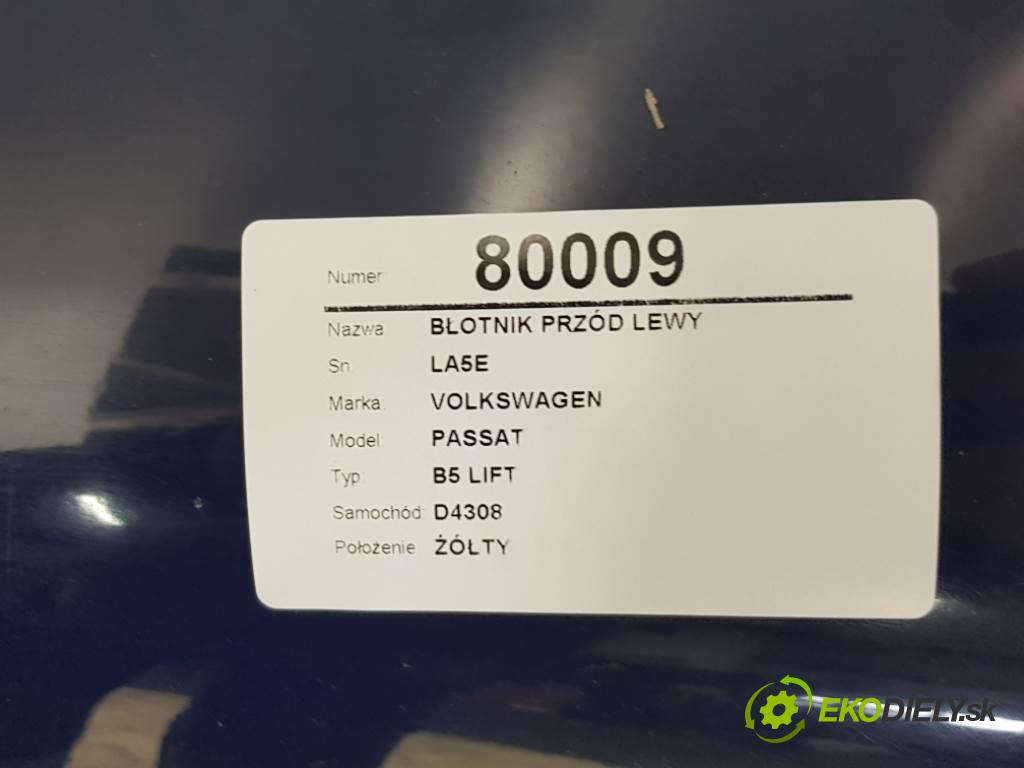 VOLKSWAGEN PASSAT B5 LIFT 2002 74KW B5 LIFT 1896 Blatník predný ľavy LA5E (Predné ľavé)