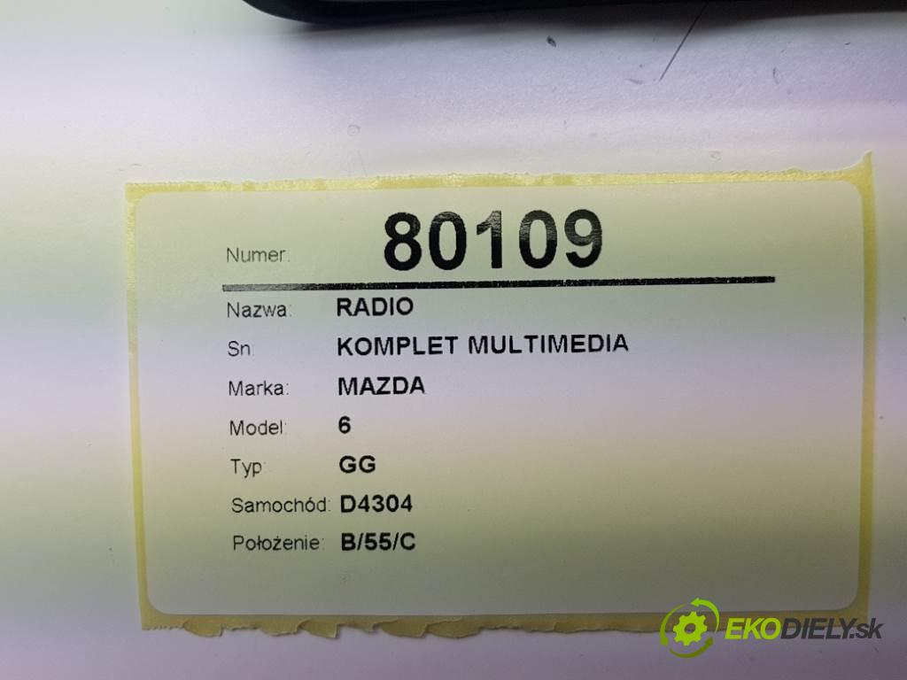 MAZDA 6 GG 2003 136 KM GG 1998 RADIO KOMPLET MULTIMEDIA  (Audio zariadenia)