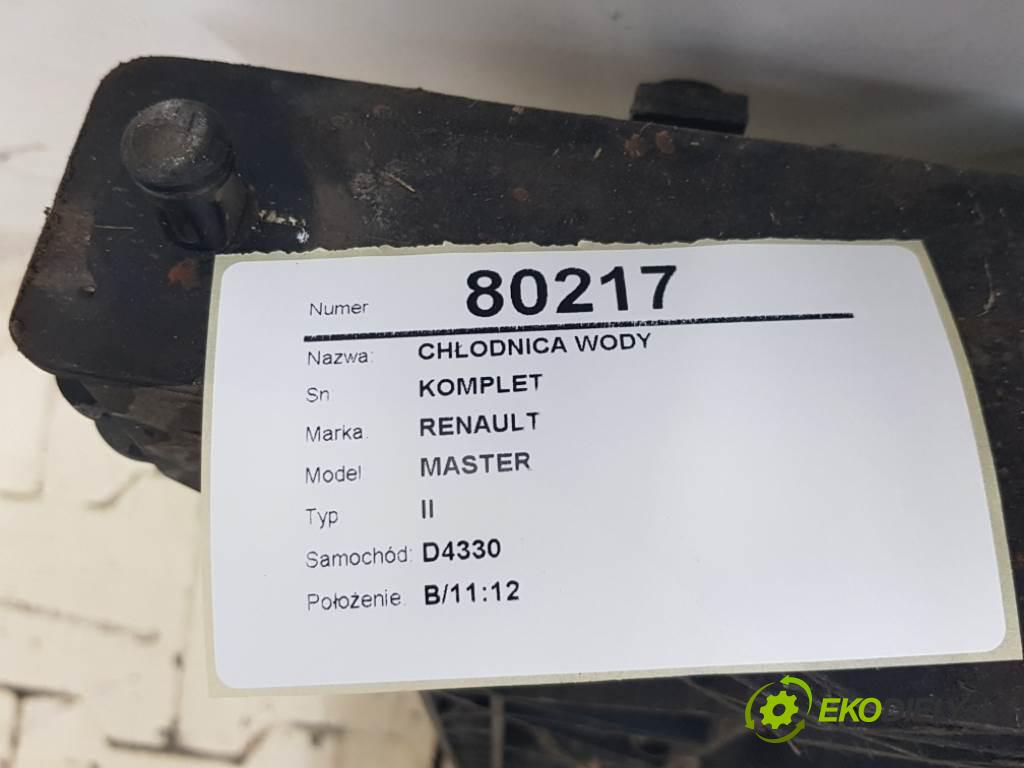 RENAULT MASTER  II 1998 73kW II 2493 Chladič vody KOMPLET  (Chladiče vody)
