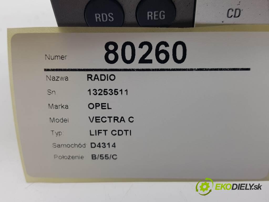 OPEL VECTRA C LIFT CDTI 2008 150 KM LIFT CDTI 1910 RADIO 13253511 (Audio zariadenia)