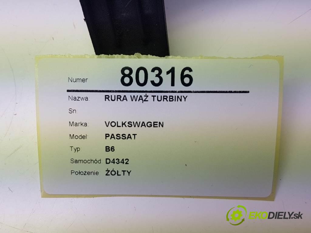VOLKSWAGEN PASSAT B6 2006 77kW B6 1896 Rúra hadice turba  (Hadice intercoolera)