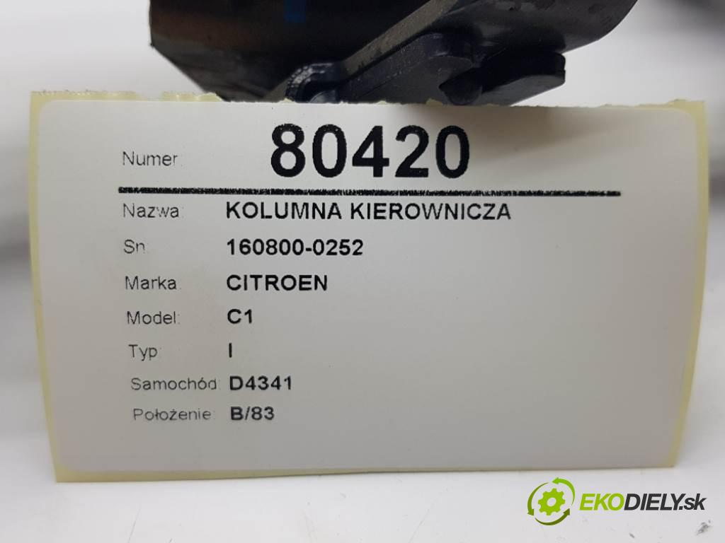 CITROEN C1 I 2009 50kW I 998 Hriadeľ, tyč volantu 160800-0252 (Tyče riadenia (volantu))