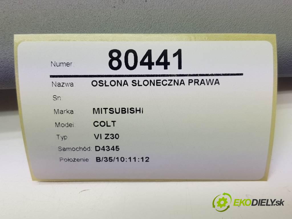 MITSUBISHI COLT VI Z30 2006 70 kW VI Z30 1332 Clona SLUNNÝ: pravá
