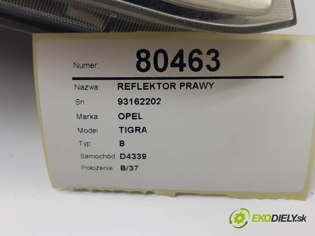 OPEL TIGRA B 2005 90 kW B 1354 Svetlomet pravy 93162202 (Pravé)