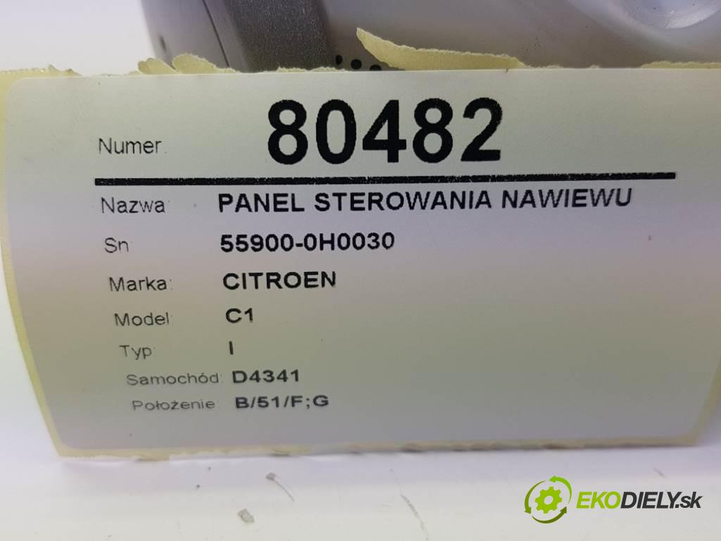 CITROEN C1 I 2009 50kW I 998 Panel ovládania kúrenia 55900-0H0030 (Prepínače, spínače, tlačidlá a ovládače kúrenia)