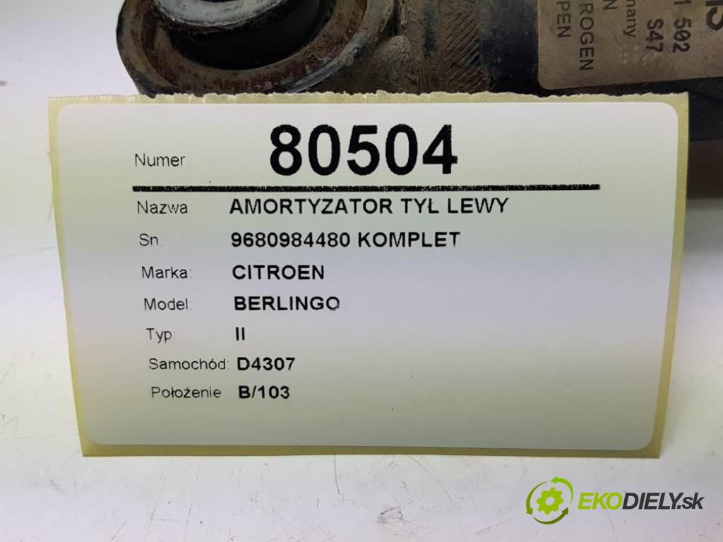 CITROEN BERLINGO II 2012 90 kW II 1560 Tlmič zad ľavy 9680984480 KOMPLET  (Ostatné)