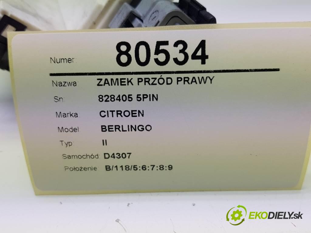CITROEN BERLINGO II 2012 90 kW II 1560 zámok přední část pravý 828405 5PIN