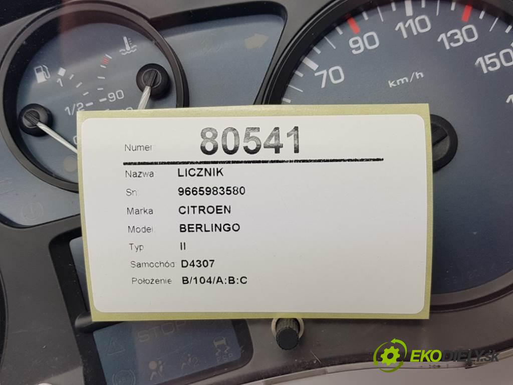 CITROEN BERLINGO II 2012 90 kW II 1560 Prístrojovka 9665983580 (Prístrojové dosky, displeje)