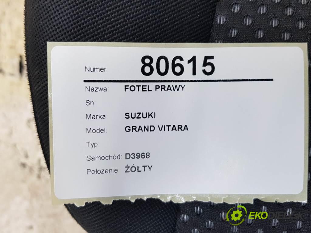 SUZUKI GRAND VITARA  2007 95kW    1870 sedadlo pravý  (Sedačky, sedadla)