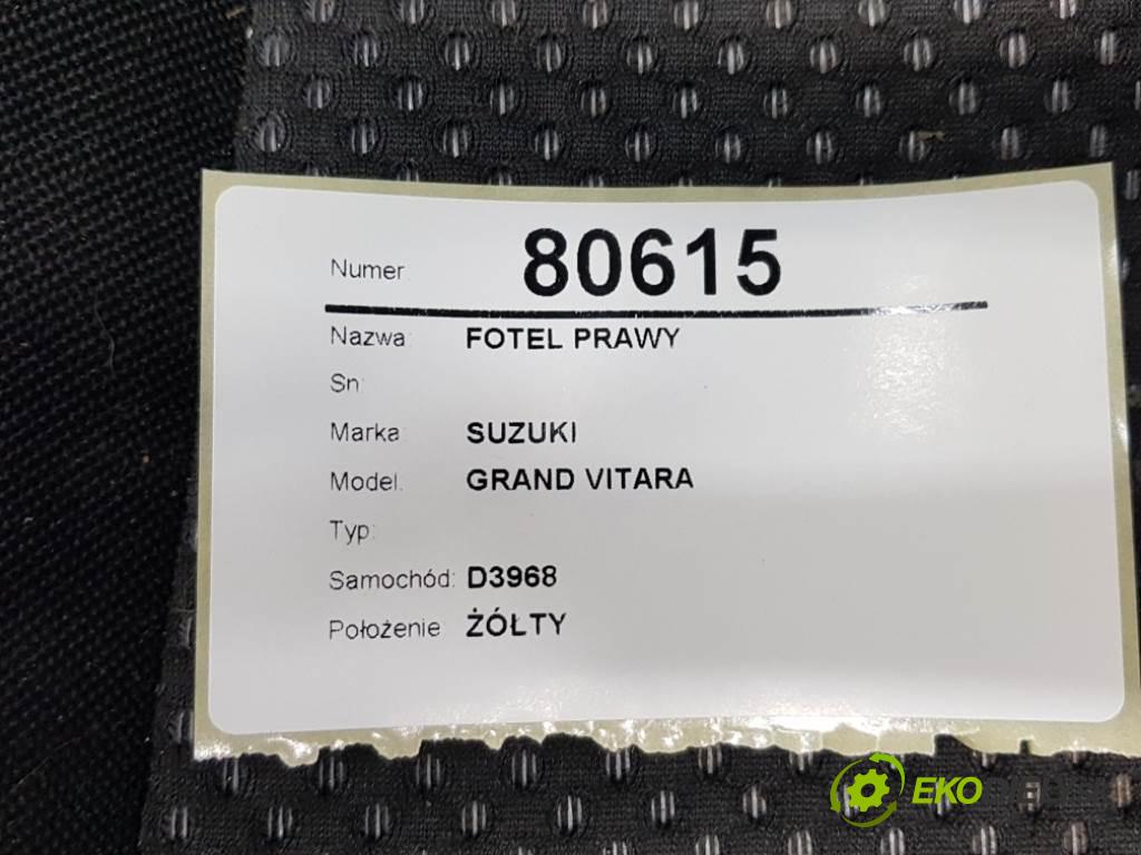 SUZUKI GRAND VITARA  2007 95kW    1870 sedadlo pravý  (Sedačky, sedadla)