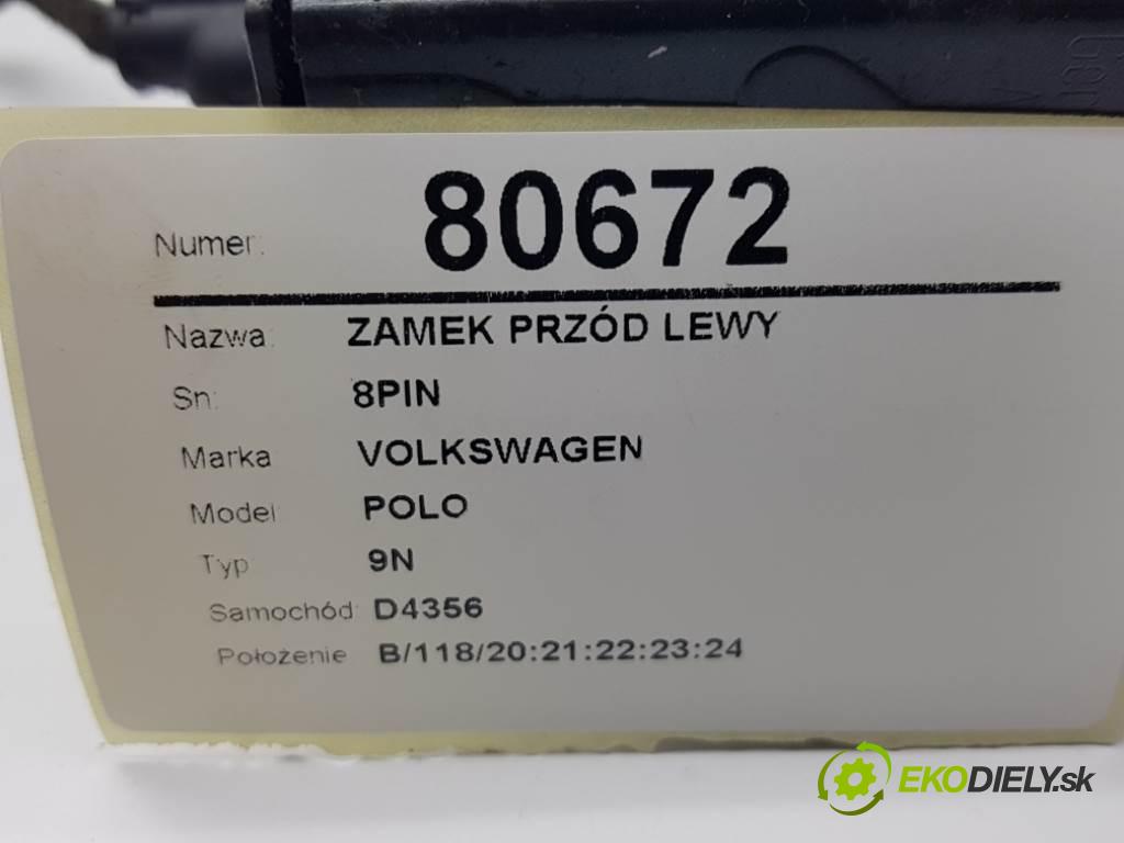 VOLKSWAGEN POLO 9N 2003 47kW 9N 1198 zámok přední část levý 8PIN