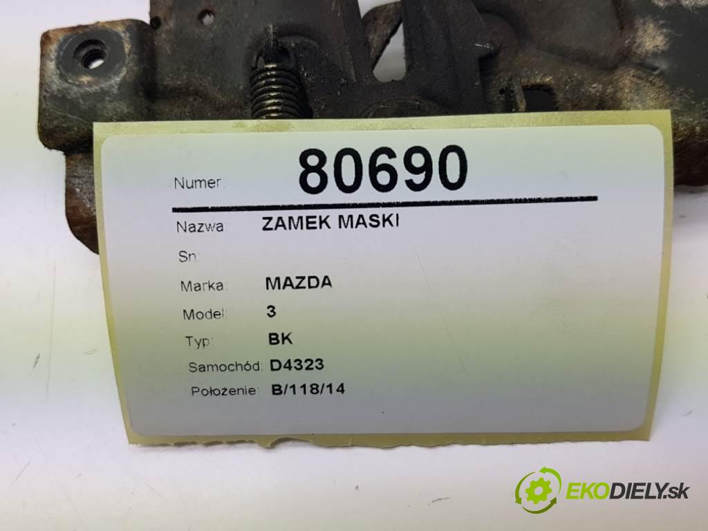 MAZDA 3 BK 2004 105 kW BK 1598 zámok kapoty