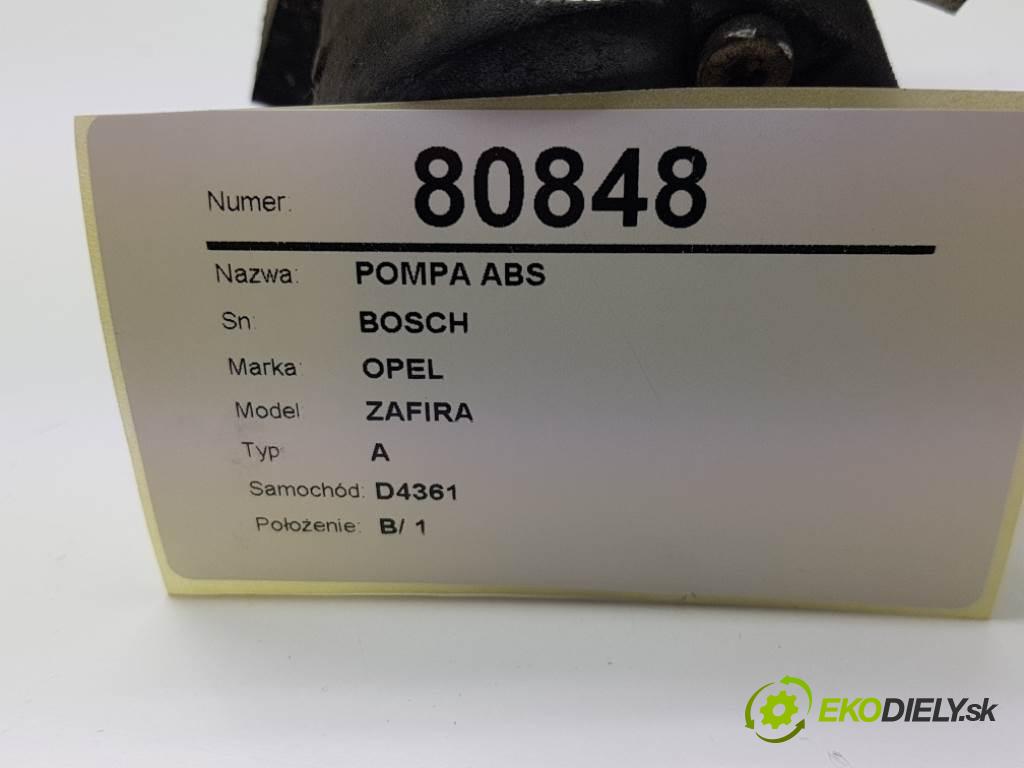 OPEL ZAFIRA A 2002 74kW A 1998 Pumpa ABS BOSCH  (Pumpy ABS)