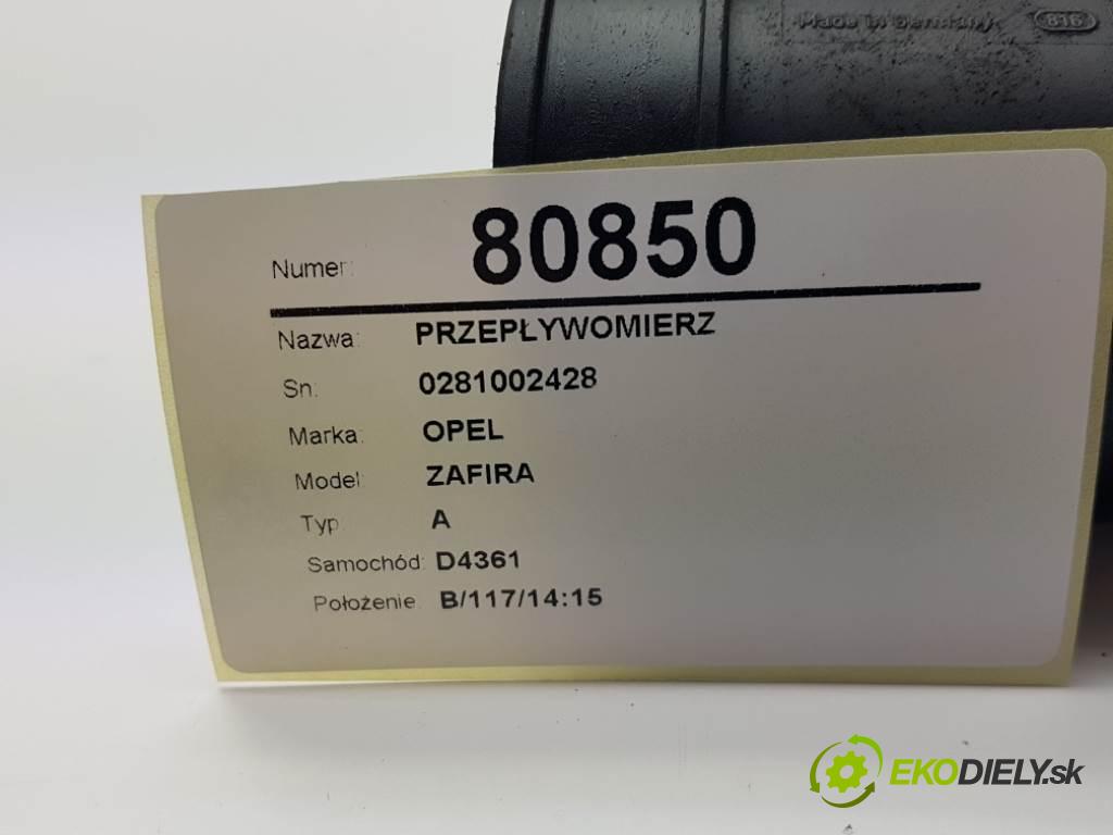 OPEL ZAFIRA A 2002 74kW A 1998 Váha vzduchu 0281002428 (Váhy vzduchu)