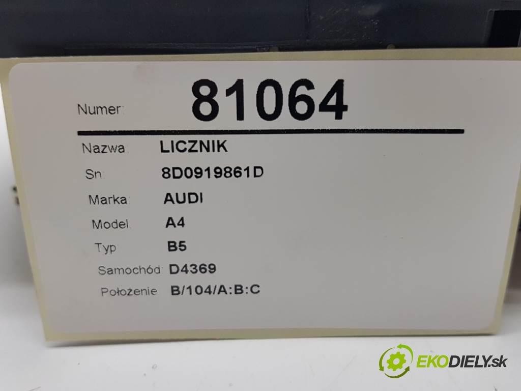 AUDI A4 B5 1998 110 kW B5 1896 Prístrojovka 8D0919861D (Prístrojové dosky, displeje)