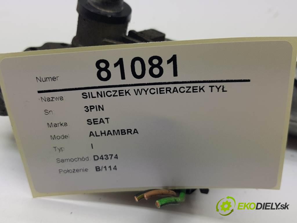 SEAT ALHAMBRA I 1999 0 kW I 1896 motorek stěračů zadní část 3PIN