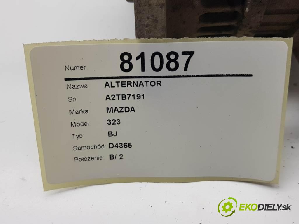 MAZDA 323 BJ 2001 72kW BJ 1598 Alternátor A2TB7191 (Alternátory)