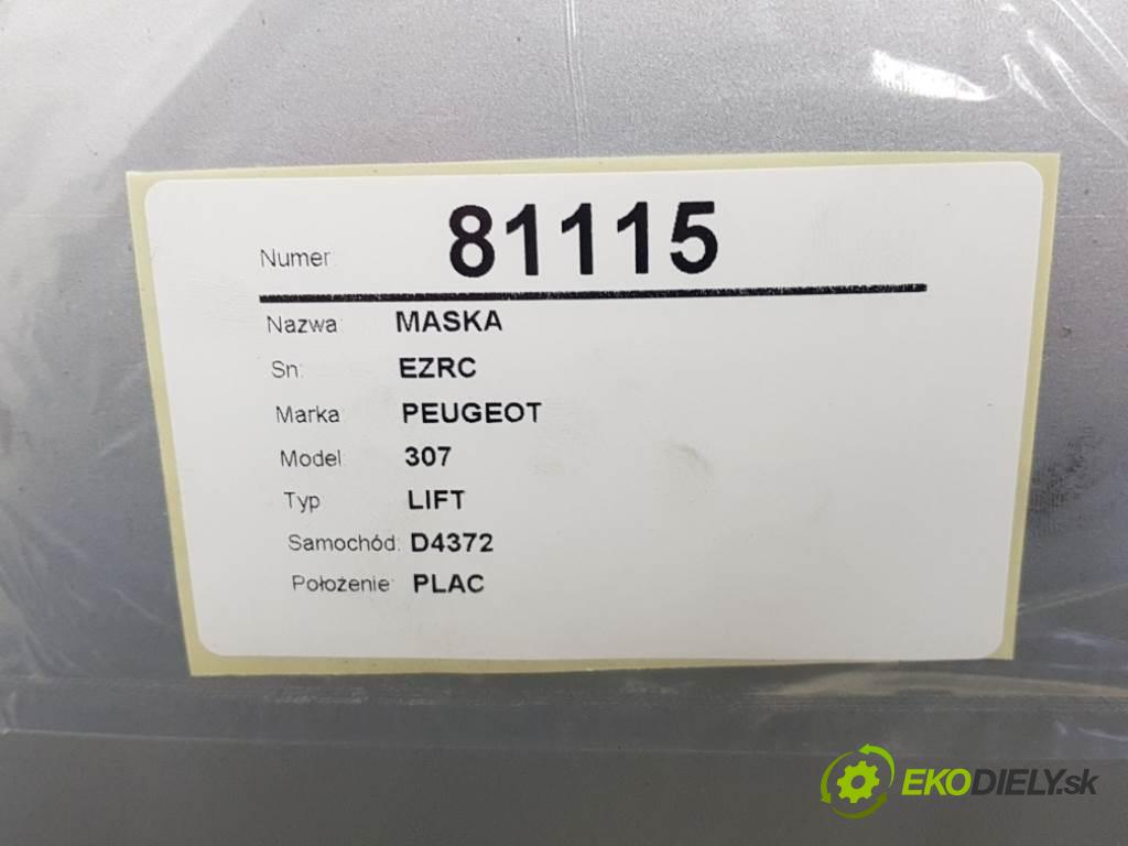 PEUGEOT 307 LIFT 2006 80 kW LIFT 1560 kapota EZRC