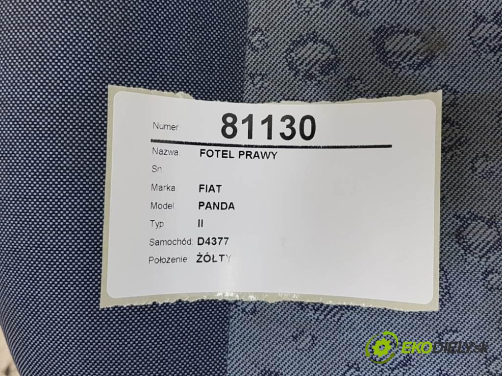 FIAT PANDA II 2004 40kW II 1108 Sedadlo pravy  (Sedačky, sedadlá)