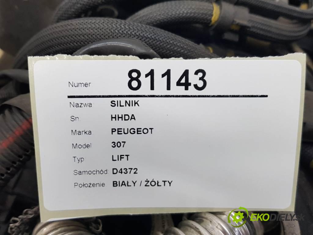 PEUGEOT 307 LIFT 2006 80 kW LIFT 1560 Motor HHDA (Motory (kompletné))