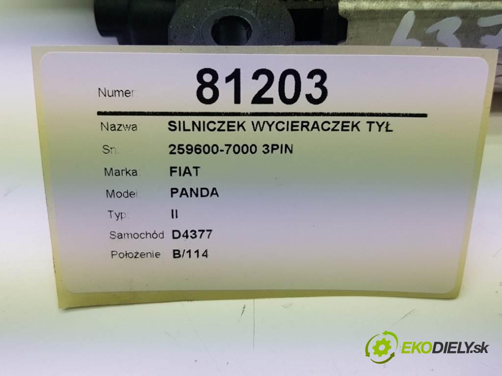 FIAT PANDA II 2004 40kW II 1108 motorek stěračů zadní část 259600-7000 3PIN