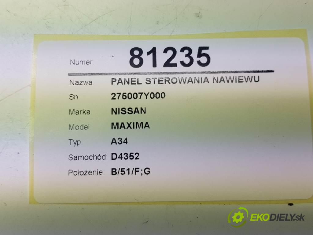 NISSAN MAXIMA A34 2005 258 kW A34 3498 Panel ovládania kúrenia 275007Y000 (Prepínače, spínače, tlačidlá a ovládače kúrenia)