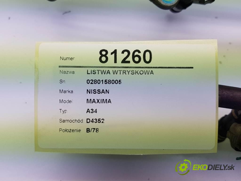 NISSAN MAXIMA A34 2005 258 kW A34 3498 Lišta vstrekovacia 0280158005 (Vstrekovacie lišty)