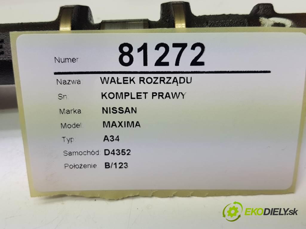 NISSAN MAXIMA A34 2005 258 kW A34 3498 vačka (vačkový hriadeľ) KOMPLET PRAWY  (Vačkové hriadele)