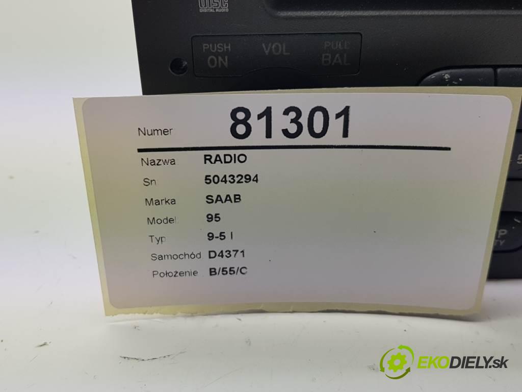SAAB 95 9-5 I 2022 150 kW 9-5 I 1985 RADIO 5043294 (Audio zariadenia)