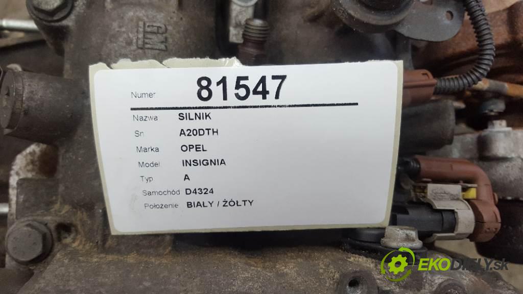 OPEL INSIGNIA A 2012 160 kW A 1956 Motor A20DTH (Motory (kompletné))